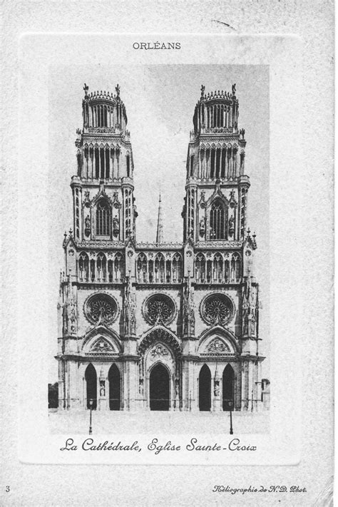 Orléans Orléans la cathédrale Carte postale ancienne et vue d Hier