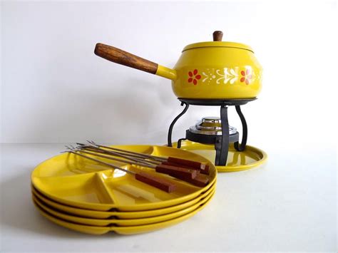 Vintage Mid Century Fondue Set By Imperial Etsy Fondue Set Vintage