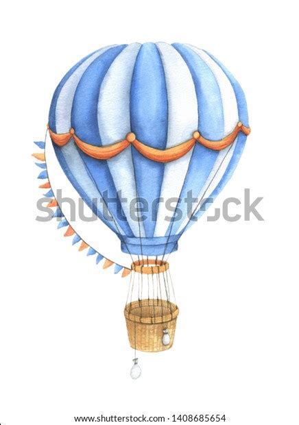 Bright Aerostat Isolated On White Background Stock Illustration 1408685654