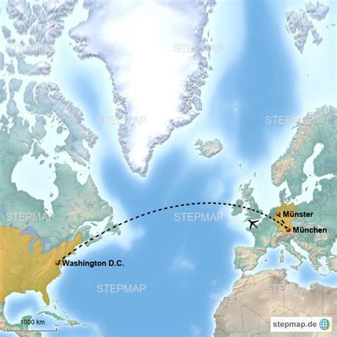 Stepmap Flug Washington Landkarte F R Deutschland