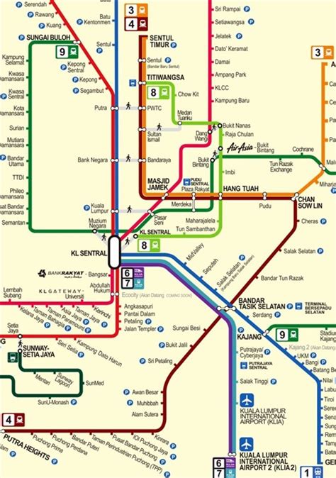 Lrt Ampang Line Map