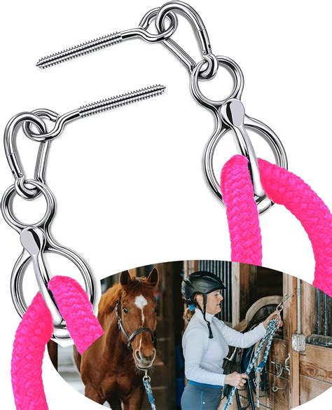 Set Of 2 Stainless Steel Horse Tie Ring Cross Ties For