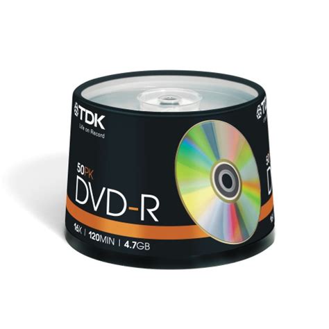 Köp TDK DVD R47CBED50 16x Cakebox 50 pack Tele Ha se