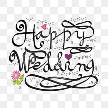 Happy Wedding Lettering Vector Hd Images Hand Lettering Happy Wedding