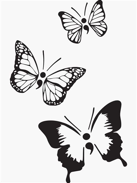 Butterfly Outline Butterfly Drawing Semicolon Butterfly Tattoo