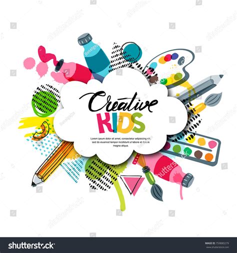 Kids Art Craft Education Creativity Class Stock Vector (Royalty Free ...