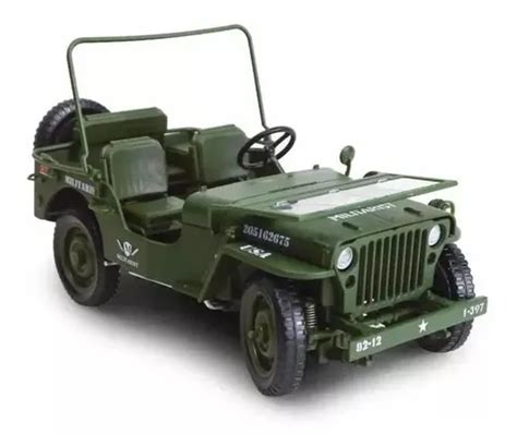 Miniatura Jeep Willys Militar Verde Fotos Real