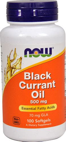 NOW Black Currant Oil 500 Mg 100 Softgels Vitacost