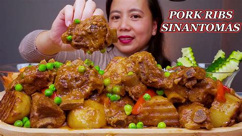 PORK RIBS SINANTOMAS Mukbang Philippines FILIPINO FOOD Momshie