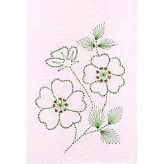 Form-A-Lines Stitching Cards Country Flower Wild Rose Paper Embroidery ...