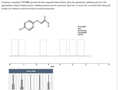 Solved Construct A Simulated H1 Nmrh1 Nmr Spectrum For The