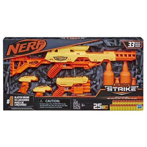 Nerf Alpha Strike Battalion Set 33 Pieces 4 Blasters 4 Half