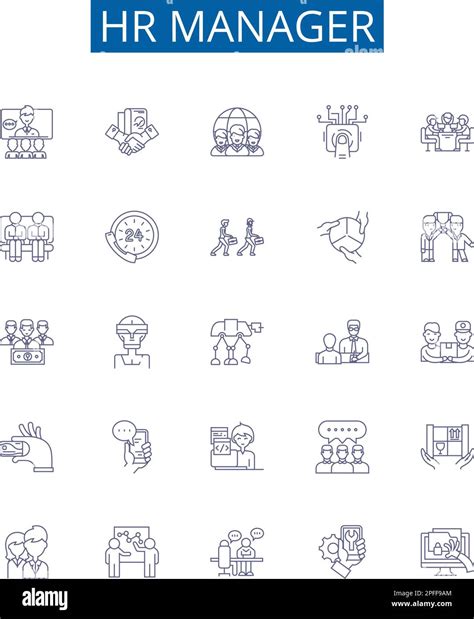 Hr Manager Line Icons Signs Set Design Collection Of HR Manager