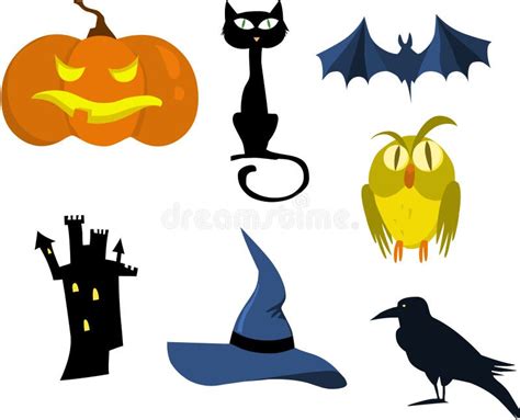 Scary Halloween - icons stock vector. Illustration of evil - 6111391