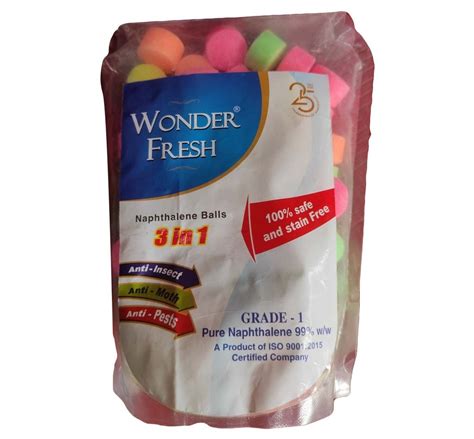 Round White Wonder Fresh Naphthalene Balls For Home Packaging Size