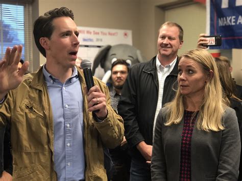 Josh Hawley Wife - Josh Hawley and his wife, Erin, wait to vote ...