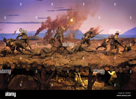 australian war museum  canberra diorama commemorating  wwi battle