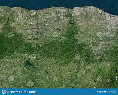 Camuy Puerto Rico High Res Satellite No Legend Stock Illustration