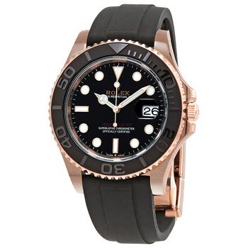 Rolex Yacht Master Automatic Black Dial Kt Everose Gold Black