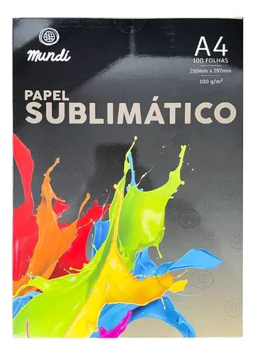 Papel Sublimático Mundi Globinho A4 100gm² Pacote 100 Folhas Mercadolivre