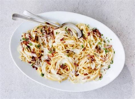 Vegetarische Pasta Carbonara Recept Allerhande Albert Heijn Belgi