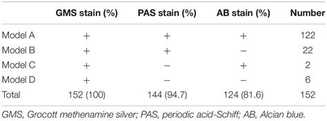 Frontiers Grocott Methenamine Silver Staining Is The Optimal Approach To Histological