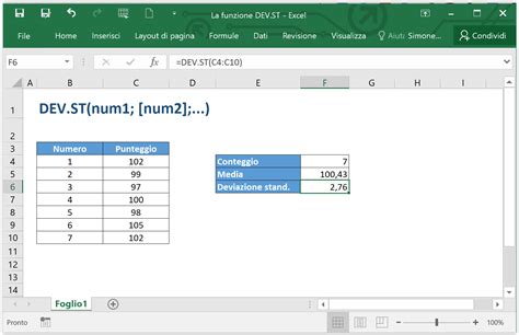 Come Usare La Funzione Dev St Di Excel Excel Academy