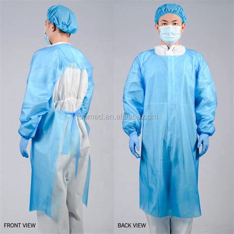 Cpe Isolation Gown Disposable Plastic Apron With Sleeves Medical Apron