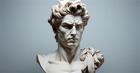 Premium Photo Gypsum Statue Of David S Head Michelangelo S David