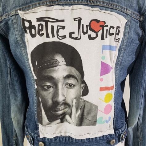 Tupac Poetic Justice Back Patch Denim Jacket Etsy