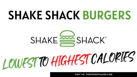 Shake Shack Burger Calories, from Lowest to Highest - The Food Stalker