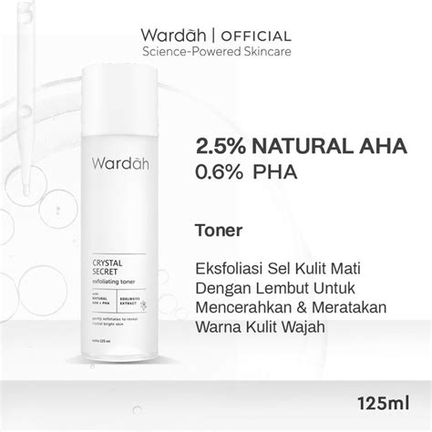 Jual Wardah Crystal Secret Exfoliating Toner With Natural AHA PHA 125