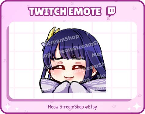 Twitch Emote Baal Raiden Shogun Cozy Comfy Blanket Shy Warm Emote