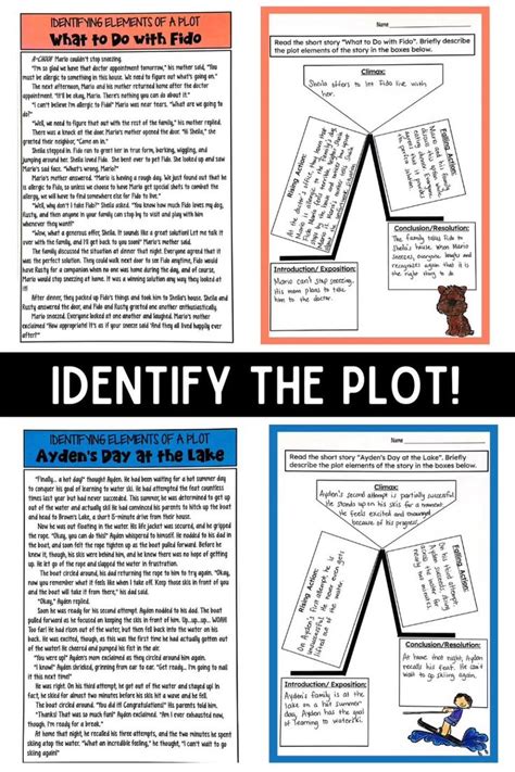 Plot Worksheets or Task Cards: Complete the Plot Diagram for 4 Practice ...