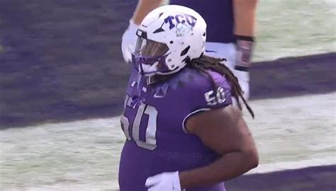 455-Pound TCU Freshman Brione Ramsey-Brooks Makes Debut And He Is Massive - BroBible