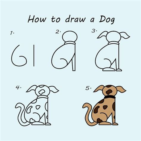 Passo A Passo Para Desenhar Um Tutorial De Desenho De Cachorro Uma