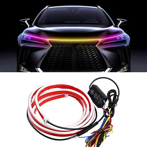 Amazon Dreamotor Inch Car Hood Light Strip Multicolor Exterior