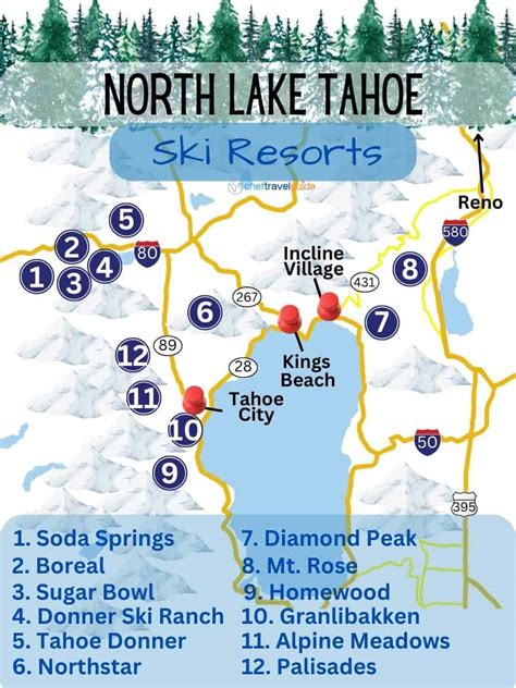 Lake Tahoe Ski Resorts Map 2023 [with Trail Maps]