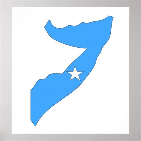 Somalia Flag Map full size Poster | Zazzle.com