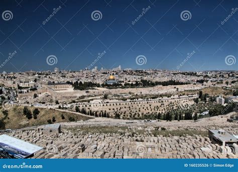 A Panoramic Veiw of Jerusalem Showing the Dome of the Rock Stock Photo - Image of dome, jews ...