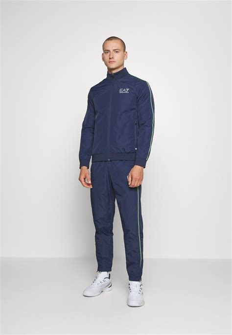 Ea7 Emporio Armani Tennis Pro Suit Piping Verryttelypuku Navy Blue