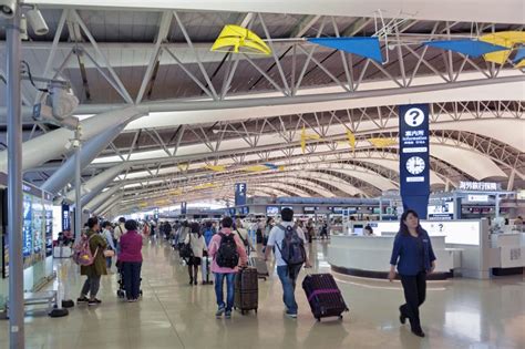 Interior Shot Inside Passenger Departure Terminal Kansai International