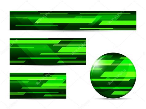 Green vector abstract banner Stock Vector by ©SVnova 61273427