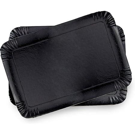 25 Plateaux Traiteur Noir réutilisable Plateau 28x42 cm Amazon fr