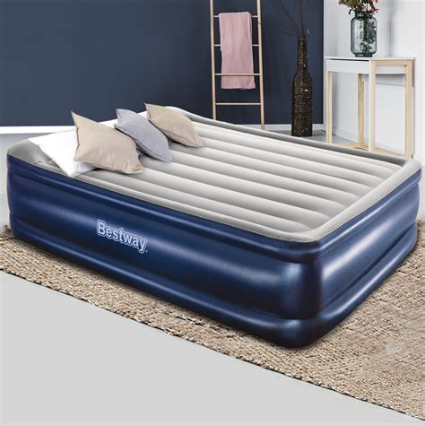 Bestway Air Mattress Queen Inflatable Bed 46cm Airbed Blue