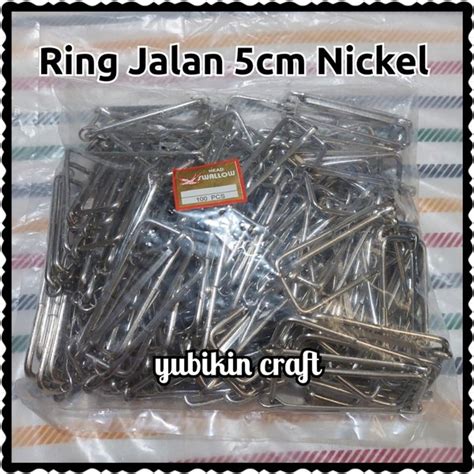 Jual 100 Piece Ring Jalan Kotak 5cm Besi Nickel Warna Silver Tebal 2