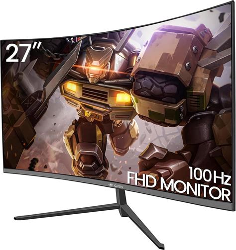 CRUA 27 Inch 100Hz Curved Gaming Monitor Full HD 1080P 1800R Frameless