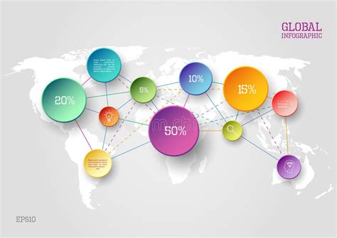 Dise O Infographic Moderno Con El Mapa Del Mundo Ilustraci N Del Vector