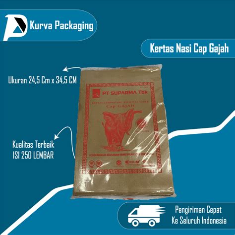 Jual KERTAS NASI COKLAT KERTAS NASI CAP GAJAH ISI 250 LEMBAR Shopee