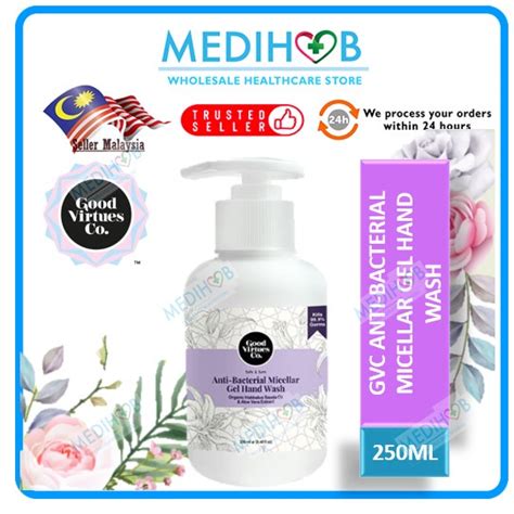 Gvc Good Virtues Co Micellar Gel Hand Wash Ml Bottle Shopee